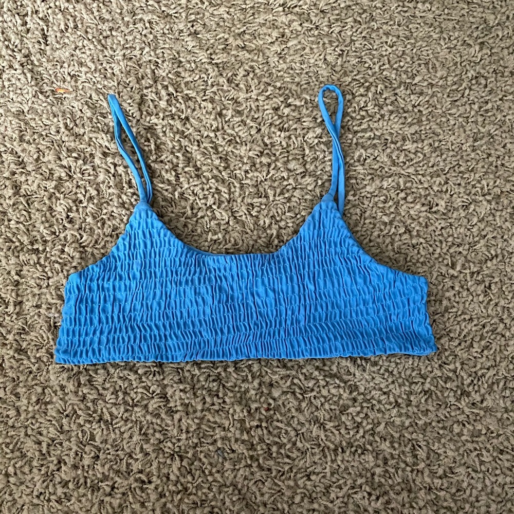 Blue Ribbed Bikini - Picture 2 of 4